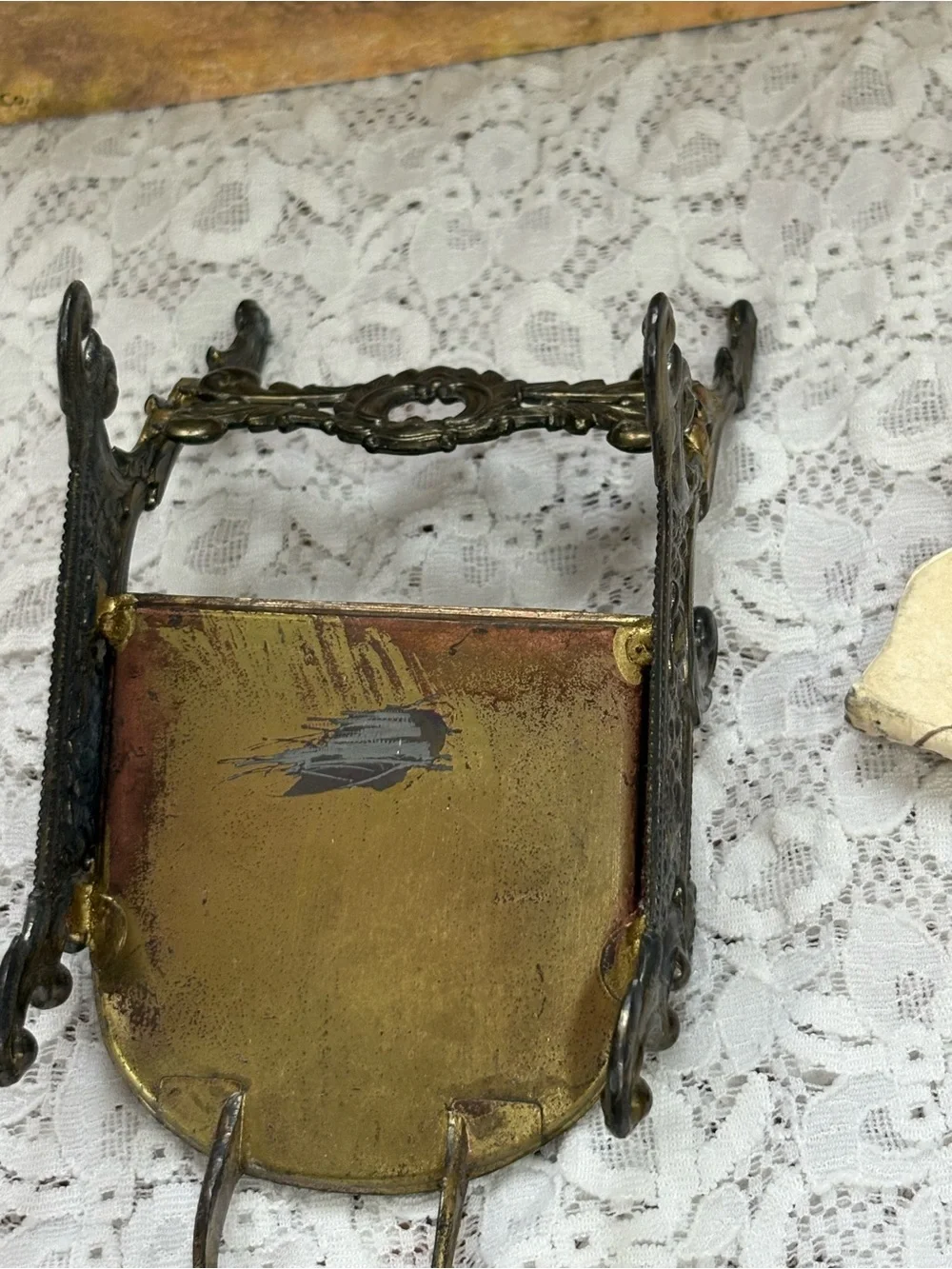 Source Unknown Black and Gold Miniature Chair Picture Frame Accent